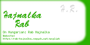 hajnalka rab business card